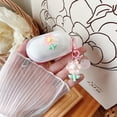 thumbnail image 3 of Case Cover Compatible with Samsung Galaxy Buds Plus (2020) /Galaxy Buds (2019),Cute Cartoon Kawaii DIY Design Transparent Earphone Case with Keychain (Flower), 3 of 8