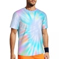 thumbnail image 3 of T-Shirt For Men Ombre Tie Dye T-Shirts Harajuku Colorful Hippy Print Summer Tee Shirt O N, 3 of 5
