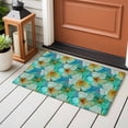 thumbnail image 2 of 2x3 Door Mat Rug, Watercolor Flower Non-Skid Rubber Backing Large Rectangle Rugs - Living Room Bedroom Home Office, Retro Abstract Floral Art Indoor Floor Mat Carpets Washable Rug, 2 of 9