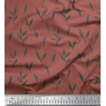 thumbnail image 1 of Soimoi Brown Heavy Canvas FabricLeaves Printed Craft Fabric by the Yard 58 Inch Wide, 1 of 3