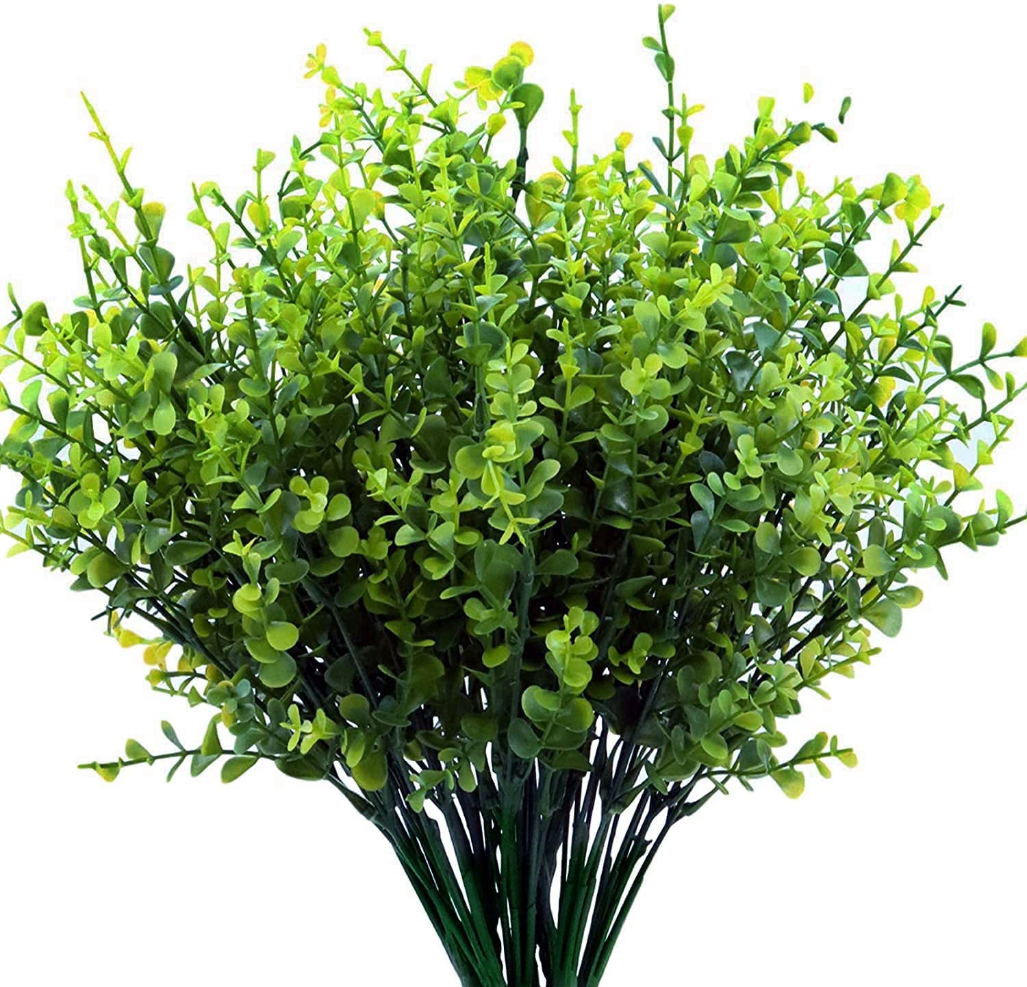 Artificial Shrubs, Viworld Plastic Plants Eucalyptus Grass Fake Shrub