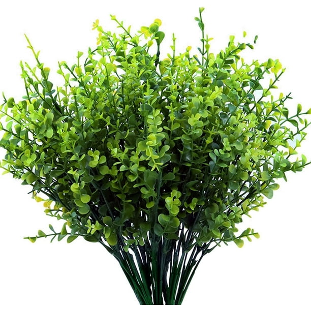 Artificial Shrubs, Viworld Plastic Plants Eucalyptus Grass Fake Shrub