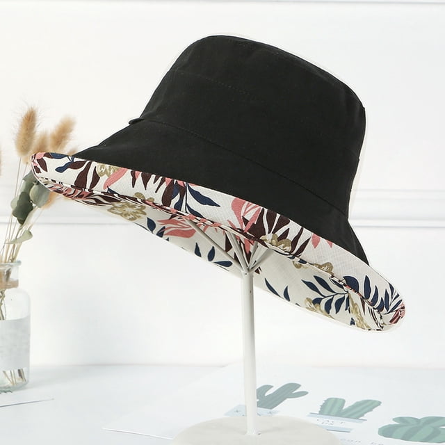 Chapeau de Soleil Solide pour Femmes Extérieur Imprimé Floral Décontracté Élégant