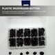 thumbnail image 5 of 100 piezas de plástico negro media bola botones de vástago de champiñones botones de coser bricolaje, 5 of 5