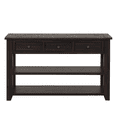 thumbnail image 4 of Hassch Entryway Console Table with 3 Drawers, 48" Sofa Table with Open Shelves, Behind Couch Table for Hallway, Foyer, Living Room, Distressed Black, 4 of 10