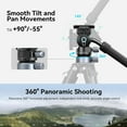 thumbnail image 5 of SmallRig Video Head with Leveling Base, Quick Release Plate for Arca Swiss and Adjustable Handle, Tripod Pan Tilt Head Fluid Head for Compact Cameras DSLR Cameras, Load up to 8.8lb/4kg-4170, 5 of 9
