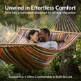 thumbnail image 3 of Sunnydaze 2-Person Quilted Polyester Spreader Bar Hammock, 450 lb Capacity - Canyon Sunset, 3 of 11