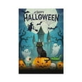 thumbnail image 1 of Injueey Bandera de jardín de Halloween Impresión de doble cara Fiesta de vacaciones Colgando Cercas al aire libre Parque Porche Patio Banner Kits de decoración para fiestas, 1 of 6