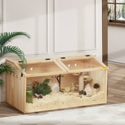 Coziwow Wooden Hamster Cage Small Animals House for Guinea Pigs Chinchillas W/ Acrylic Boards