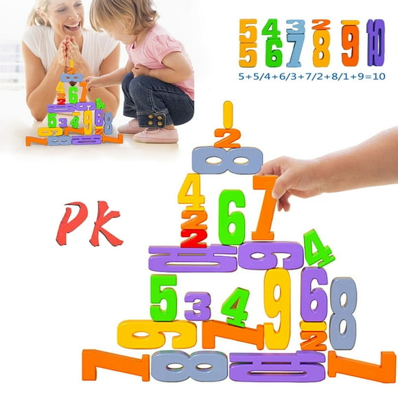 Juguete apilable de números para niños, bloques de aritmética educativa con música, cognición numérica para sumar y resta, acertijo cerebral para aprendizaje temprano, juguete de desarrollo