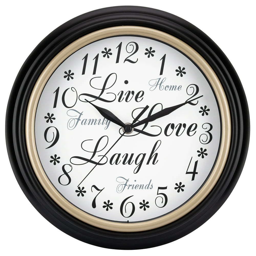 Westclox 12" Live, Laugh, Love Wall Clock