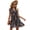 Black floral, variant on Women's Babydoll Mini Dress Summer V Neck Flutter Sleeve Boho Floral Flowy Shift Short Dress