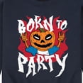 thumbnail image 3 of Instant Message - Born To Party Halloween  - Men's Crew Neck Fleece Pullover, 3 of 6