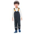 thumbnail image 2 of Kids Rain Pants Toddler Kids Solid Waterproof Bib Pants Proof Windbreak Rain Pants with Reflective Tape Navy 3 Years-4 Years, 2 of 4