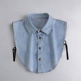thumbnail image 2 of MEICHEN Denim False Collar for Women Sweater Denim Collars Jean Blouses Button Down Dickey Layering Summer Fall Essentials Fashion Accessories, 2 of 8