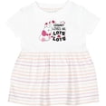 thumbnail image 3 of Inktastic Grammy Loves Me Lots and Lots Cute Elephant Girls Baby Dress, 3 of 5