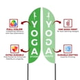 thumbnail image 2 of Yoga Sign feather flag for Outdoor by Mavis Printing | 11.5 FEET Long Polyester Outdoor Banner Flag for Easy Hang | HD Print Swooper I Flag Only to Advertise Yoga| Made in USA I Flag Only, 2 of 5