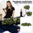thumbnail image 2 of Eucalyptus Candlestick With Artificial Flowers Table Centerpiece - Small Fresh Style Home Decoration For Dining Table Living Room Fireplace - Interior Accent For Bedroom Entryway, 2 of 5