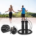 thumbnail image 2 of Steel Skipping Rope Fitness Steel Jumping Rope Adjustable Speed Rope Suitable for Home Gym Exercise Fitness Training, 2 of 7