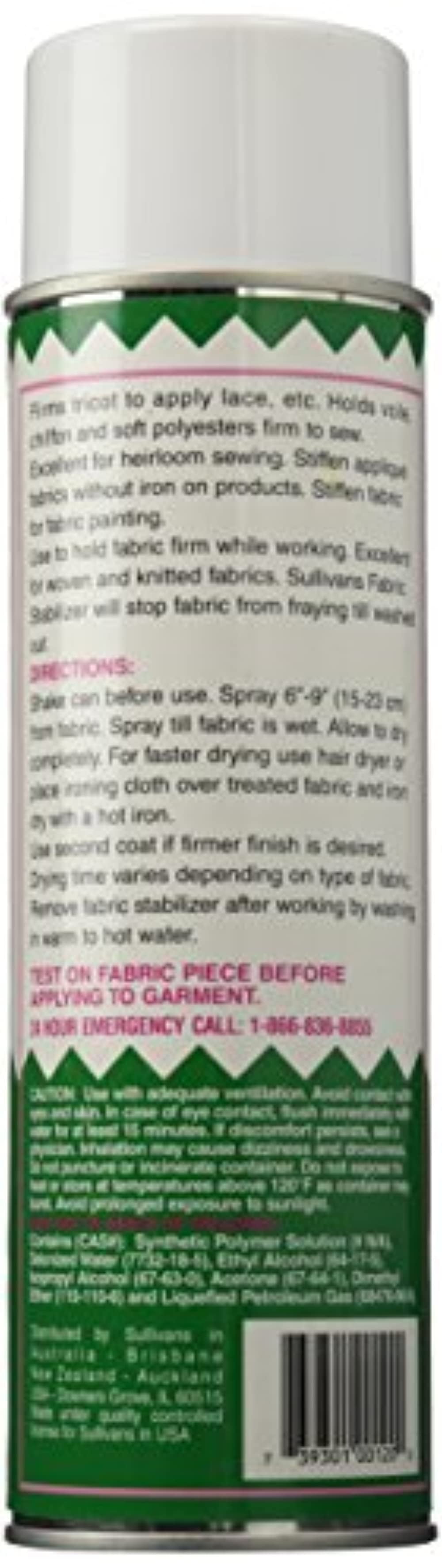 Can Sullivans 120 Fabric Stabilizer Spray 14.5Ounce Sewing Sewing