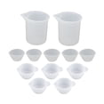 thumbnail image 1 of 12 Pcs/Set Resin Silicone Mixing Measuring Cup 100ml 20ml 10ml For UV Resin Mold DIY Resin Casting Jewelry Making Tools Kit Resin Supplies ,Easy to Clean, 1 of 7