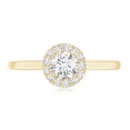 thumbnail image 4 of Rosec Jewels Lab Diamond Engagement Ring Round with Halo - Minimalist Ring - EF-VS Quality, 18K Yellow Gold, US 8.50, 4 of 8
