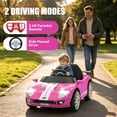 thumbnail image 4 of Xuanlur 12V Power Ride on Toys for Toddlers, Licensed Ford GT Ride on Cars for Kids, Kid Electric Car, Aged 1-5Y, 3 Speed, Pink, 4 of 8
