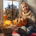 thumbnail image 6 of Halloween Decorations Indoor Set ,Halloween Fireplace Mantel Scarf & Round Table Cover & Lace Table Runner & 60Pcs Scary 3D Bat for Halloween Party Decorsr,Spooky Home Decor, 6 of 8