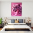 thumbnail image 4 of Mudket Framed Pink Glitter Leopard Canvas Wall Art, Sparkly Glam Animal Print Wall Decor, Ready to Hang for Girls Bedroom - 12"L x 8"W, 4 of 10