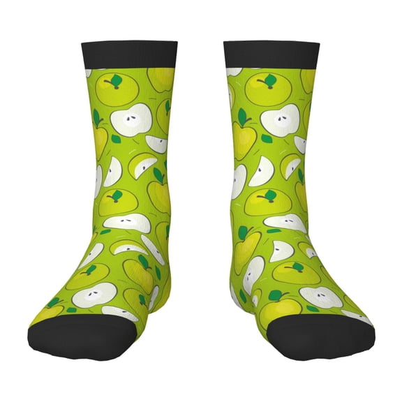 Naloa Green Apple Kids Socks Unisex Kids and Toddlers' Crew Socks, ,1 Pairs