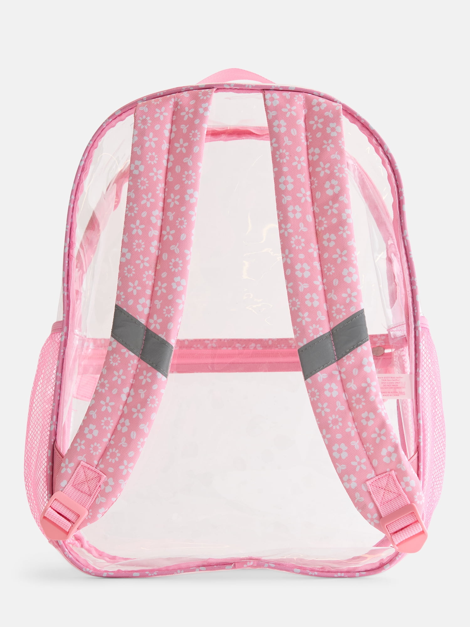 Packed Party Girls Floral Clear Backpack and Lunch Box Set, Pink