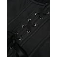 thumbnail image 6 of Black Red Faux Leather Corset Top Busiter Basques Party Corset Plus Size For Women S-6XL, 6 of 8