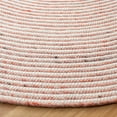 thumbnail image 3 of SAFAVIEH Braided Beuregard Solid Reversible Area Rug, Red/Ivory, 5' x 5' Round, 3 of 11