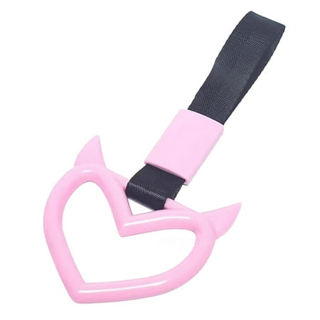 Tyeign Household Pendant Clearance! Plastic 1Pcs Ring Heart Shape Car Handle with Drift Pendant Rear Bumper Warning Decoration for Bus Interior Exterior