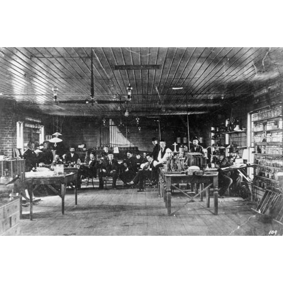 24x36 gallery poster, Thomas Edison's Menlo Park Lab, 1880
