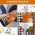 thumbnail image 5 of Wood Pumpkin Retro Vintage Kitchen Rugs and Mats Non Skid Washable Set of 2, Maple Thanksgiving Rustic Fall Runner Rug, Kitchen Floor Mat Under Sink Mat Throw Rug for Doormat, 5 of 6