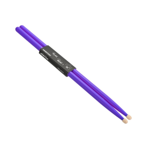 1 Pair Wood Drumstick Anti Slip Handle Grips 7A Purple Drum Stick Wood Tip