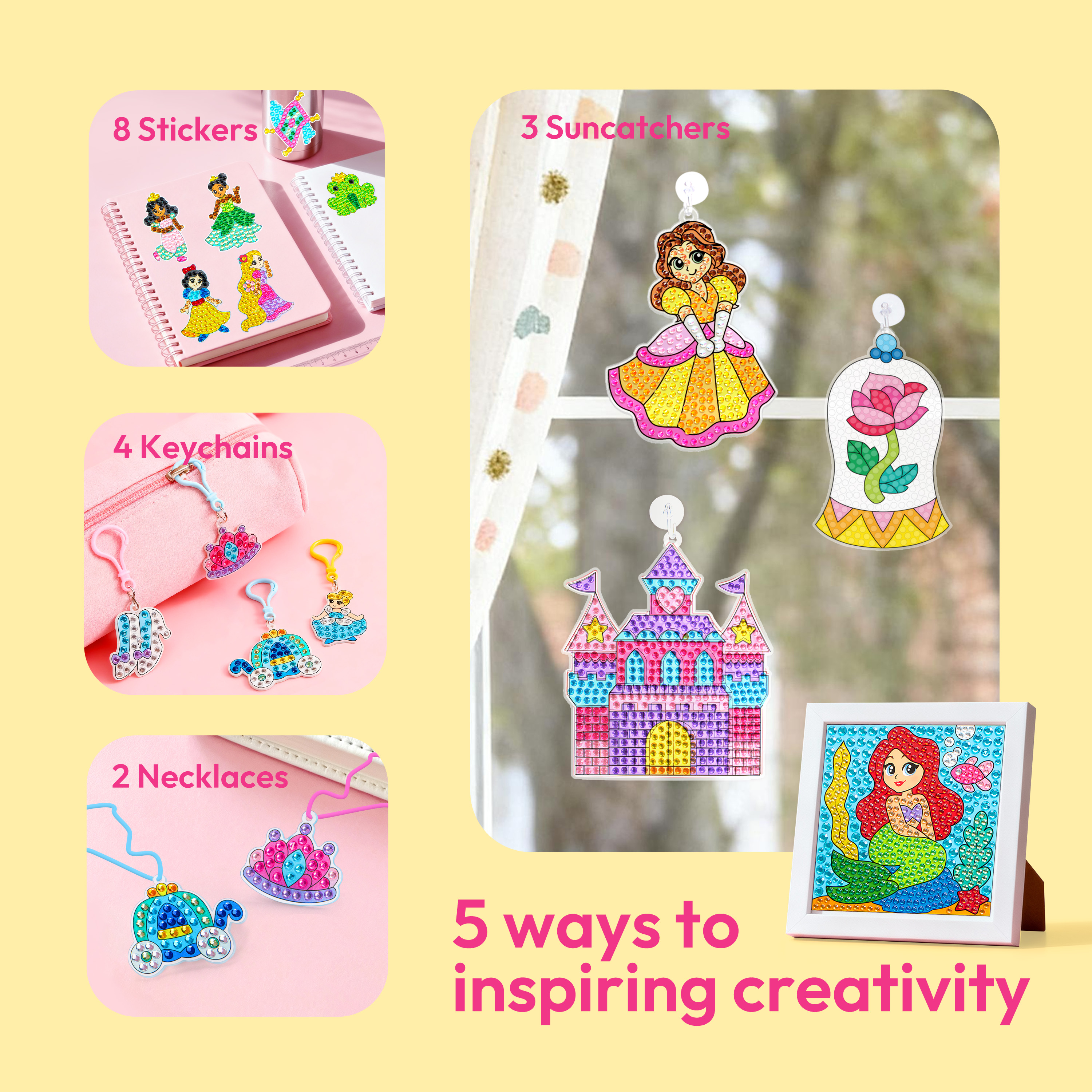 Joyfy Princess Gem Arts & Crafts Kit: 5D Gem Painting Set photo 7