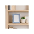 thumbnail image 3 of Decorative Scallop Edge Picture Frame for Home Decor - Elegant Photo Frame for Tabletop Accent, Mantel Display, or Living Room Decor - Stylish Bedroom Nightstand or Office Desk Decoration - 9", Blue, 3 of 10