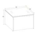 thumbnail image 2 of Table d'appoint carrée de patio CorLiving Solterra en résine tressée avec plateau en verre, grise fonce, 2 of 7