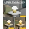 thumbnail image 2 of Mushroom Table Lamp with 3 Color Temperatures  8.7" Mid Century Modern & Victorian Gothic Style Glass Desk Lamp for Bedroom Living Room Dorm, Unique Ceramic Nightstand Accent Lighting, 2 of 5