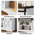 thumbnail image 4 of 58" Farmhouse TV Stand for 65 Inch TVs with Sliding Barn Door, Rustic Wood Entertainment Center Media Console Cabinet for Living Room, 4 of 7