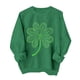 thumbnail image 3 of TaTaai Women Casual No Hood St Patrick's Day Printed Sweatshirt Crew Neck Long Sleeve Top Ladies Daily Commute Festival Wear Soft Warm Comfortable Stylish Pullover Top Gift, 3 of 6