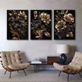 thumbnail image 3 of Hieng Modern Abstract Hieng Nordic Flower Hiengwork For Walls Living Room Home Decor Black Gold Canvas Painting Wall Hieng Decor, 3 of 6