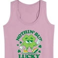thumbnail image 3 of Instant Message - St. Patrick's Day - Nothin' But Lucky Vibes Clover - Women's Racerback Tank Top, 3 of 6