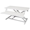 thumbnail image 6 of Adjustable Height Standing Laptop Desk Sit to Stand Workstation with Keyboard Tray Ergonomic Monitor Riser White, 6 of 10