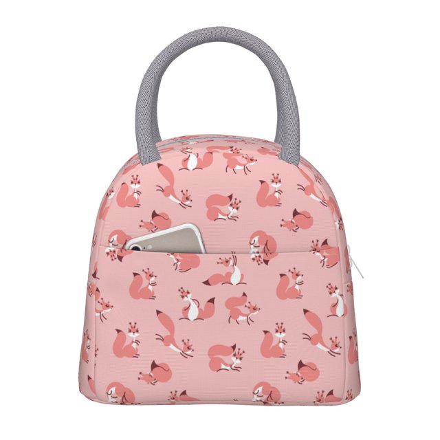 Easygdp Fox Bolsa de Almuerzo Insulada Grande, Forro de Aluminio, Diseño Espacioso, a Prueba de Fugas, Ideal para Trabajo, Picnics, Viajes y Actividades al Aire Libre