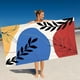 thumbnail image 4 of style1 1 pieza de toalla de playa de tela de felpa doble de fibra ultrafina con varios estampados, toalla de playa, chal de natación y protector solar, 4 of 5