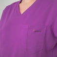 thumbnail image 5 of Antimicrobial Women's Scrub V-neck Top, XS, Plum Purple, 5 of 8