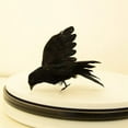 thumbnail image 5 of Realistic Black Feathered Crow Prop for Halloween Decorations, Spooky Party Supplies, Indoor Outdoor Décor, Lifelike Bird Ornament for Haunted House and Garden Displays, 5 of 5